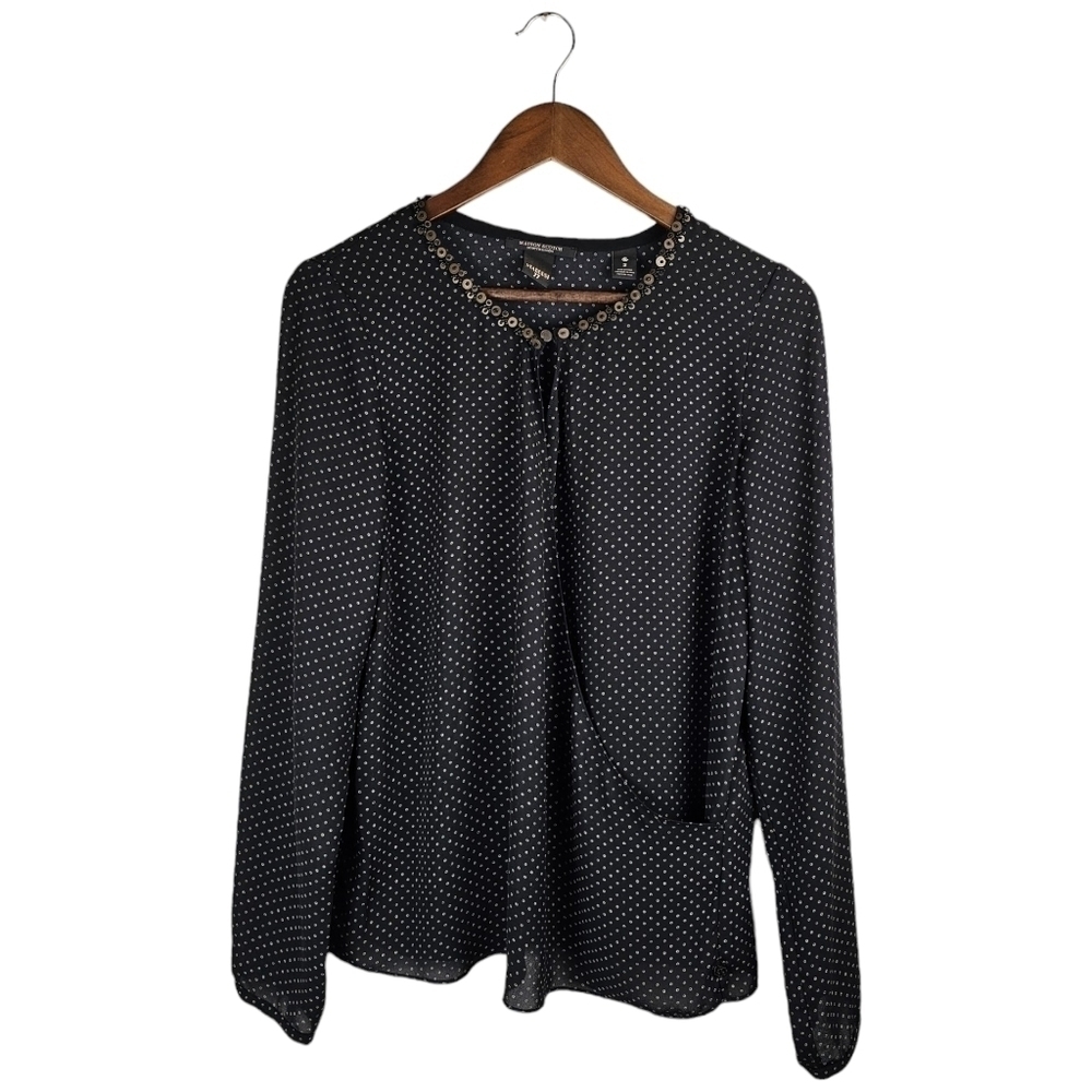 Scotch & Soda Lightweight Polka Dot Blouse Sz 6